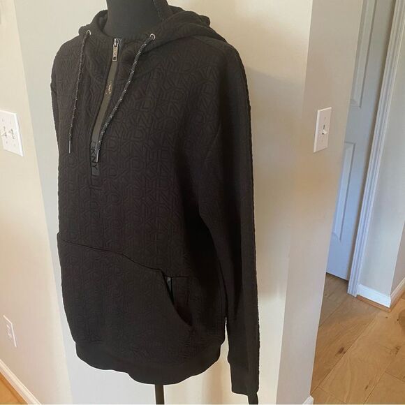 DKNY Black Vintage Hoodie Sweatshirt Size Medium Y2K - Picture 5 of 15